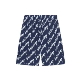 Pantaloncini con scarabocchi su tutta la superficie “Indigo” 672410TLLJ48502