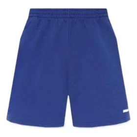 Pantaloncini con stampa del logo “Indigo Dirty White” 676137TNVB64388