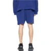 Pantaloncini con stampa del logo “Indigo Dirty White” 676137TNVB64388