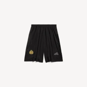 Pantaloncini da calcio larghi da uomo in nero Pantaloncini da calcio larghi da uomo in nero