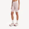 Pantaloncini da ciclismo da donna senza cuciture in stile techwear, color nude
