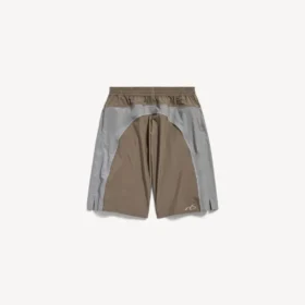 Pantaloncini da tuta techwear da uomo in grigio