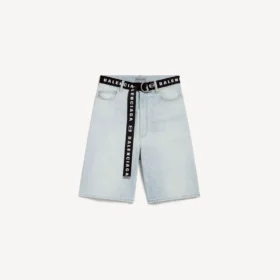 Pantaloncini da uomo con cintura in blu chiaro