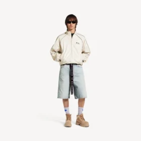 Pantaloncini da uomo con cintura in blu chiaro