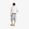 Pantaloncini da uomo con cintura in blu chiaro Pantaloncini da uomo con cintura in blu chiaro