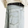 Pantaloncini da uomo con cintura in blu chiaro Pantaloncini da uomo con cintura in blu chiaro