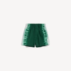 Pantaloncini da uomo con stampa tie-dye estrema e vestibilità comoda, verde/bianco
