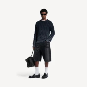 Pantaloncini da uomo in Denim “stay press” neri