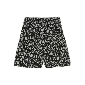 Pantaloncini pigiama con strisce con logo “Black” 719975TML211269