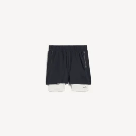 Pantaloncini techwear da uomo in blu navy/bianco
