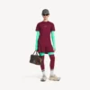 Pantaloncini techwear da uomo in bordeaux/acquamarina