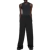 Pantaloni a gamba dritta con elastico in vita “Black” 743903TNT391000