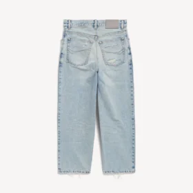 Pantaloni capri Jackie da donna in denim bleached azzurro chiaro