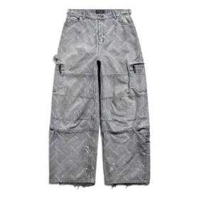 Pantaloni cargo Bal Diagonal Allover “Light Blue” 767971TDW144979