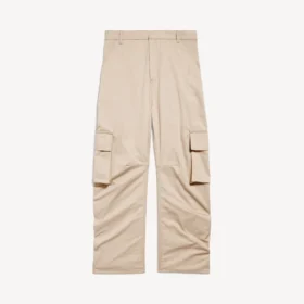 Pantaloni cargo da donna dal taglio comodo in beige