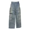 Pantaloni Cargo in Denim 2Way con cerniera 24SS “Blue” 773759TPW534868