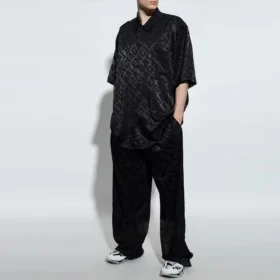 Pantaloni con logo jacquard “Black” 658883TLO581000