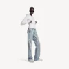 Pantaloni da città da donna a vestibilità dritta in azzurro
