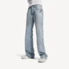 Pantaloni da città da donna a vestibilità dritta in azzurro