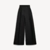 Pantaloni da donna a vita alta in nero