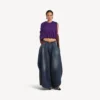 Pantaloni da donna modello Tulipe in blu oceano scuro Pantaloni da donna modello Tulipe in blu oceano scuro