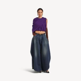 Pantaloni da donna modello Tulipe in blu oceano scuro