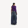 Pantaloni da donna modello Tulipe in blu oceano scuro Pantaloni da donna modello Tulipe in blu oceano scuro