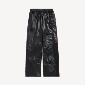 Pantaloni da tuta da uomo in nero/bordeaux