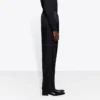 Pantaloni da tuta in nylon con zip “Black” 621435TIO541000