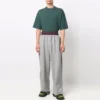 Pantaloni della tuta con doppia cintura Trompe L’oeil “Rosso Grigio” 662627TKM366100