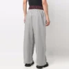Pantaloni della tuta con doppia cintura Trompe L’oeil “Rosso Grigio” 662627TKM366100