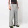 Pantaloni della tuta con doppia cintura Trompe L’oeil “Rosso Grigio” 662627TKM366100