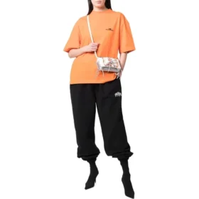 Pantaloni della tuta con ginocchia elasticizzate e logo Paris “Black White” 675244TLVL81070