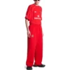 Pantaloni della tuta da calcio larghi “Red White” 777708TPVW36643