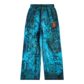 Pantaloni della tuta larghi Skater Graffiti “Blue Sky” 740028TOVA84900