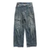 Pantaloni larghi “Light Blue” 745213TNW014974