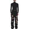 Pantaloni larghi super strappati “Black” 745248TBP471363