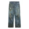 Pantaloni larghi super strappati “Light Blue” 745248TNW014012