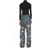 Pantaloni larghi super strappati “Light Blue” 745248TNW014012