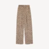 Pantaloni pigiama da donna con monogramma in beige/nero