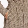 Pantaloni pigiama da donna con monogramma in beige/nero