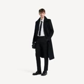 Pantaloni slim da uomo su misura in nero