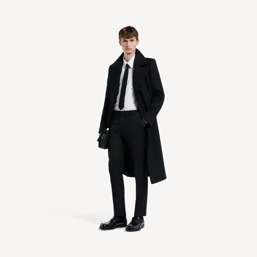 Pantaloni slim da uomo su misura in nero Pantaloni slim da uomo su misura in nero