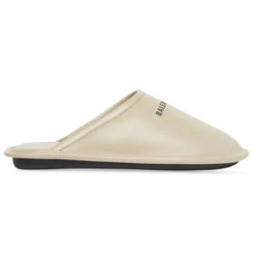 Pantofole da casa in pelle di vitello “Beige” 736288WB7212010