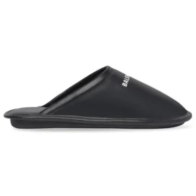 Pantofole da casa in pelle di vitello “Nero”  736288WB7211090