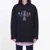 Paris Flag Velvet Unisex Nero 594576TGV491000