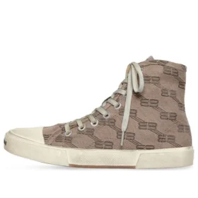Paris High Top Sneakers “Cotone BB Monogram e gomma bianca” 688756W3RQ12298
