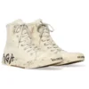 Paris High Top Sneakers “Cotone bianco consumato e gomma bianca con graffiti” 688752W3RR49010