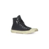 Paris High Top Sneakers “Cotone nero strappato e gomma bianca” 688752W3RC11090