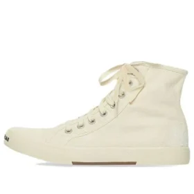 Paris High Top Sneakers “Cotone strappato bianco e suola bianca” 688752W3RC49090